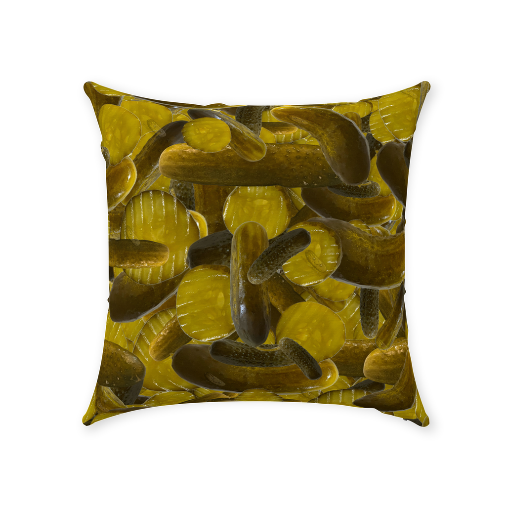 Pickle Camo Throw Pillow